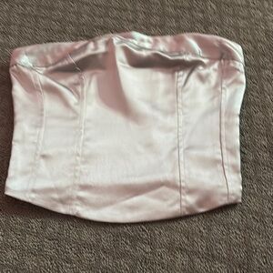 Elegant White Satin Corset Top